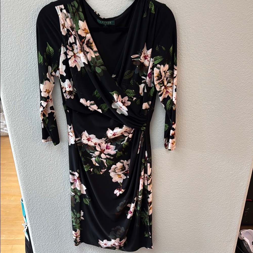 Floral Black Dress